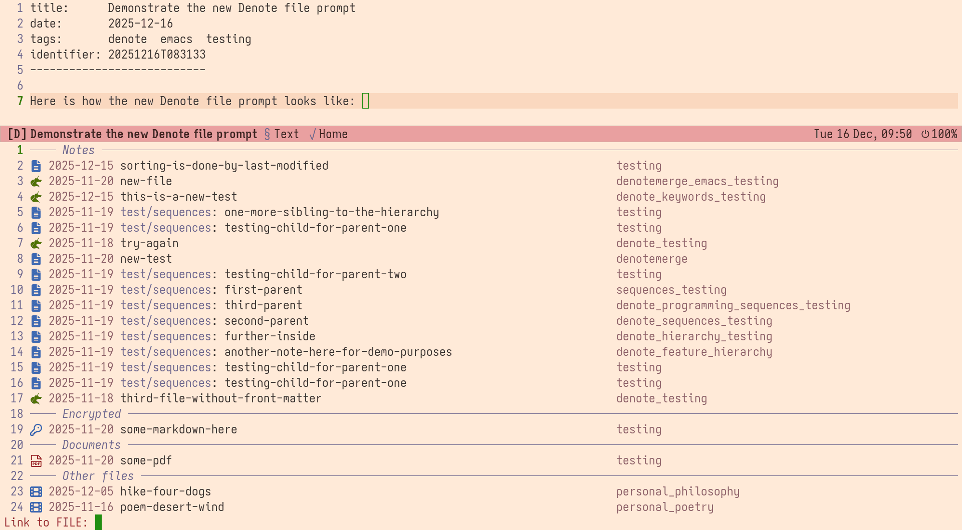 Denote new file prompt