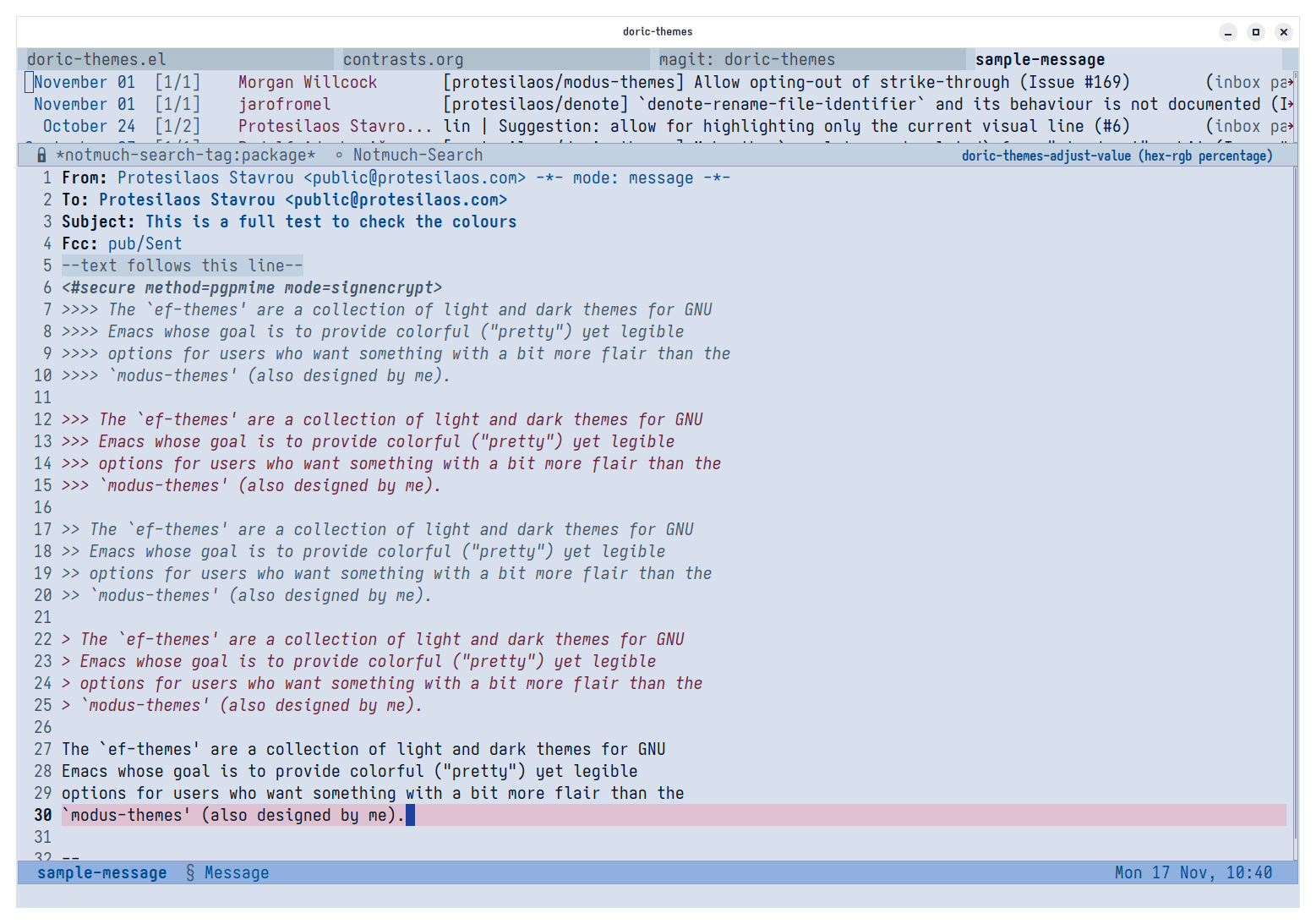 doric-siren theme sample