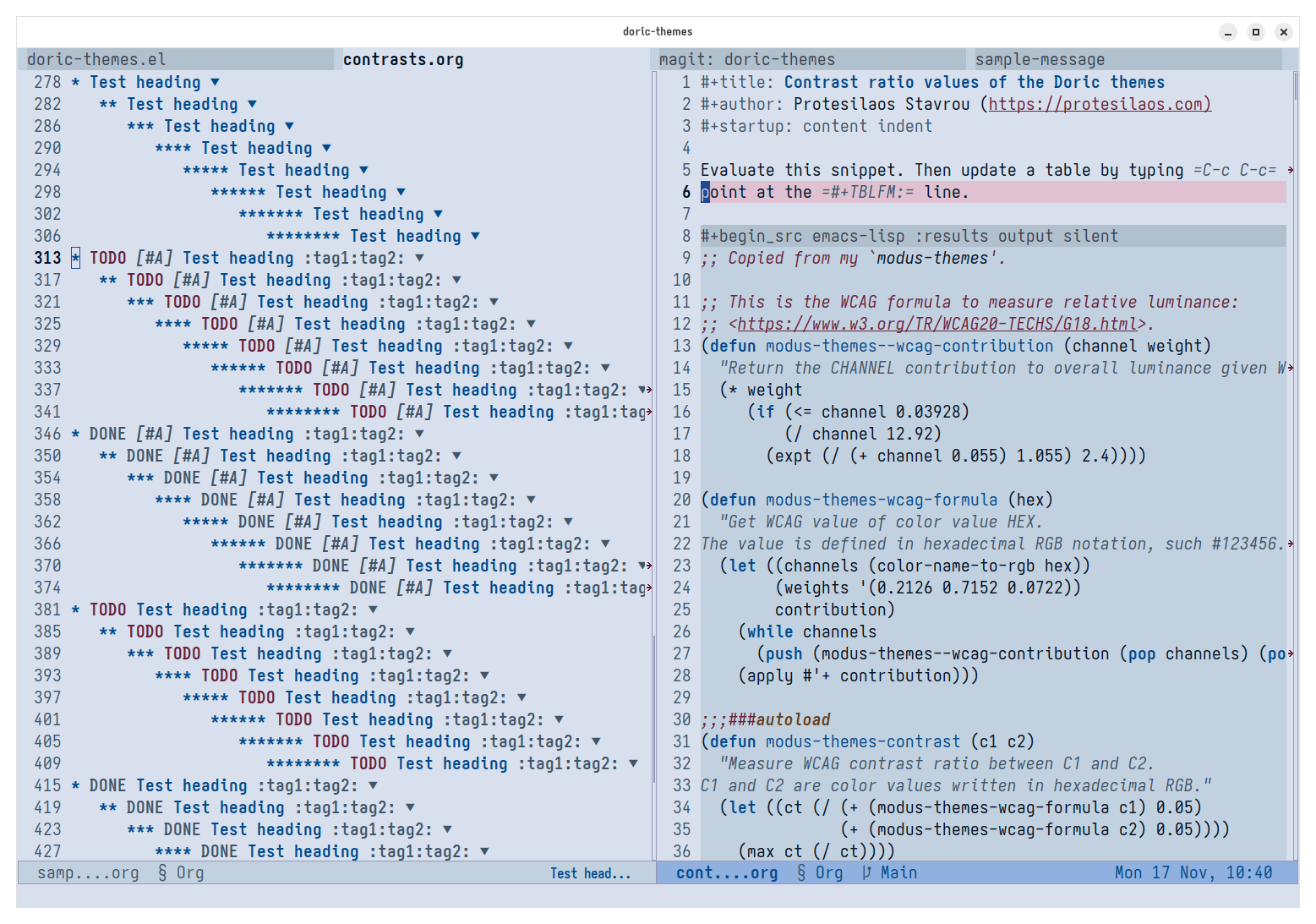 doric-siren theme sample