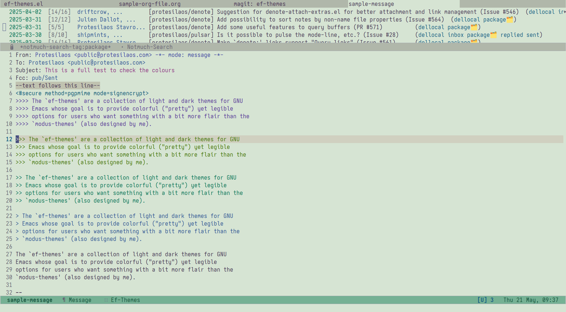 ef-arcadia theme mail sample